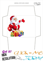 Cute Santa envelope to Santa Claus print out 45